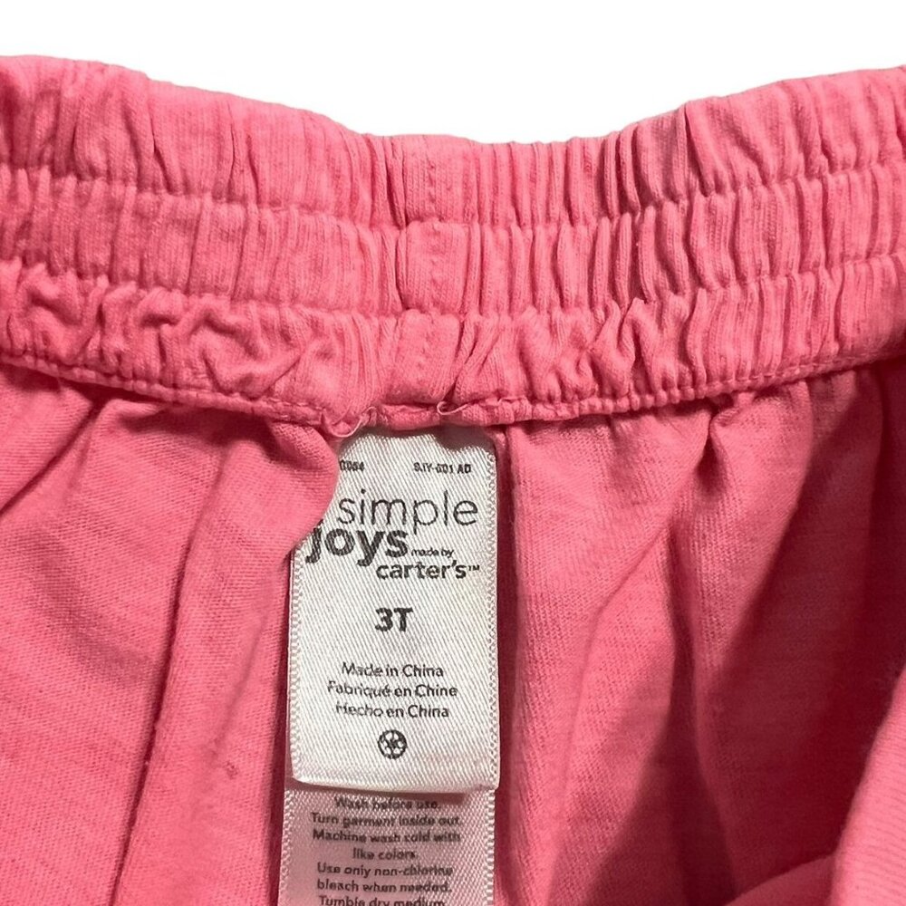 Carter's Simple Joys 3T Pink Pleated Shorts - Picture 4 of 4